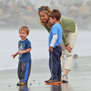 Sheryl Crow Takes Her Boys To The Beach