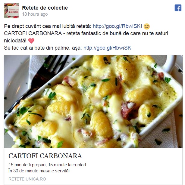cartofi carbonara
