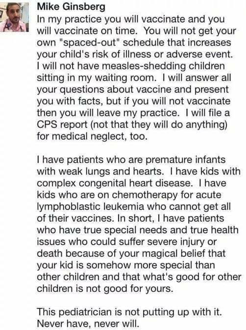 Medic pediatru la mine in cabinet n-au ce cauta copiii nevaccinati