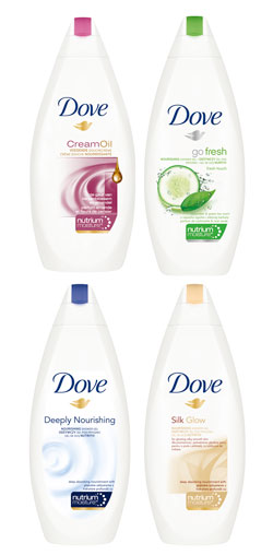 Noile geluri de dus Dove – hidrateaza pielea in profunzime