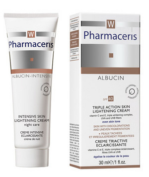 Albucin de la Pharmaceris pentru eliminarea petelor pigmentare ale tenului